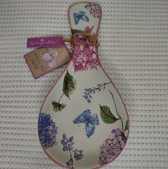 NWT Hydrangea Bliss Collection by Home Essentials Spoon Rest - Picture 9 of 9